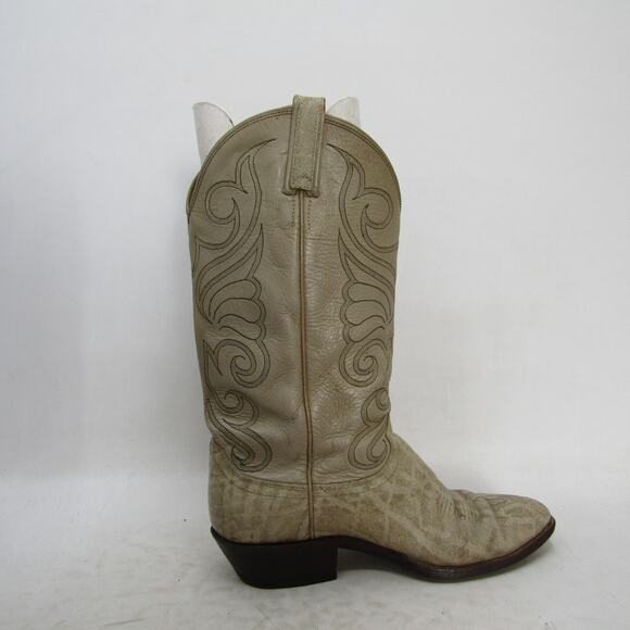 Dan Post Mens Size 9 D Beige Leather Western Cowboy Boots main image 9